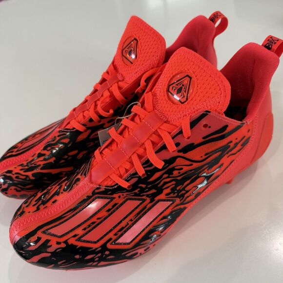 Adidas Adizero 12.0 Poison Men Size 12 Sol Red Football Cleats IG7207 NEW main image 4